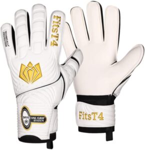 FitsT4 Goalie Goalkeeper Gloves with Fingersaves
