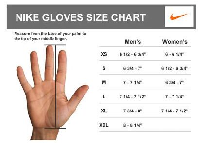 Nike Goalie Glove Size Chart
